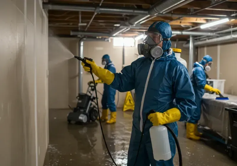 Basement Sanitization and Antimicrobial Treatment process in Corcoran, CA